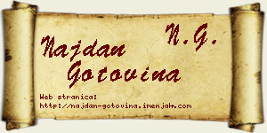 Najdan Gotovina vizit kartica